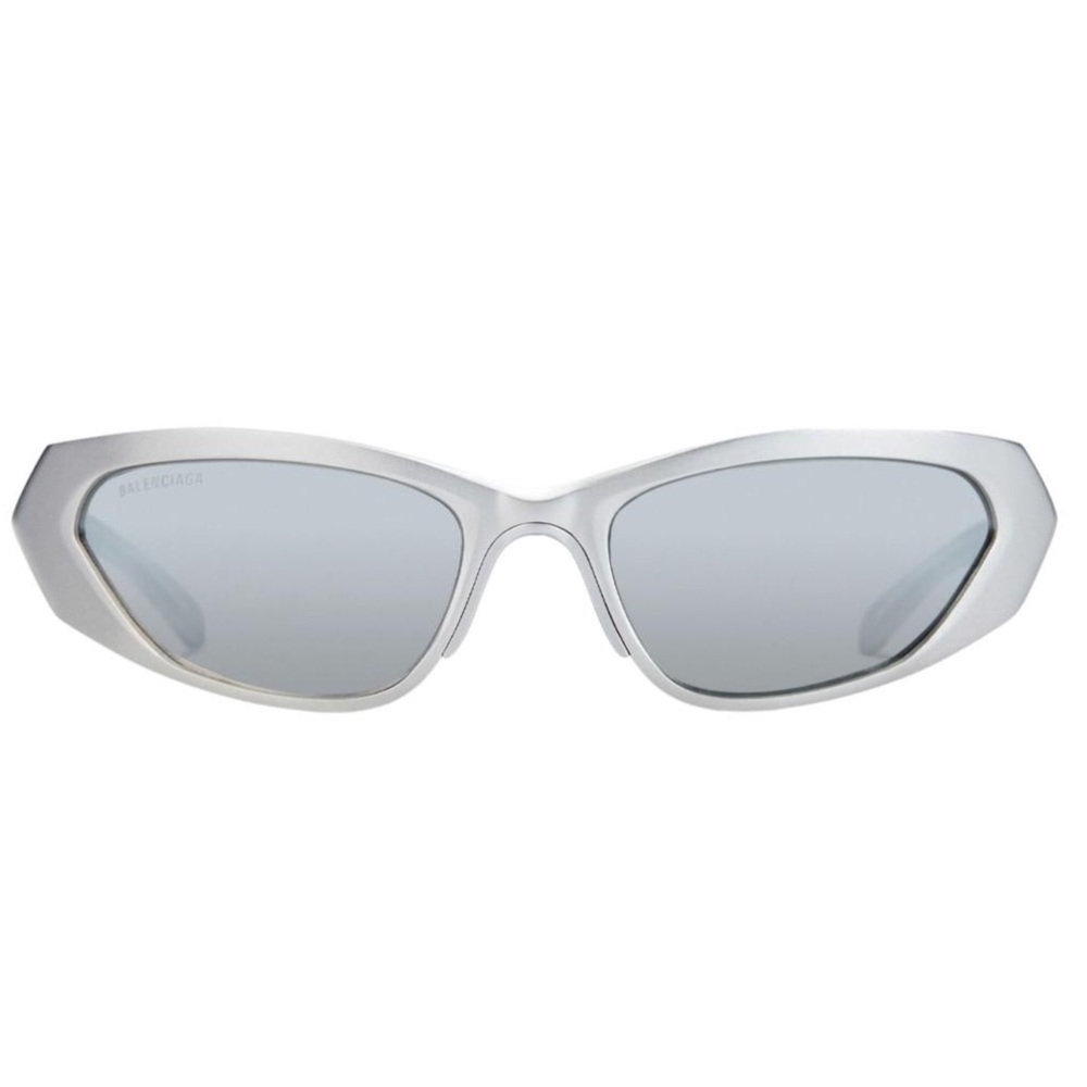 Balenciaga BB0181S Silver/Grey Silver Mirrored (002) Sunglasses